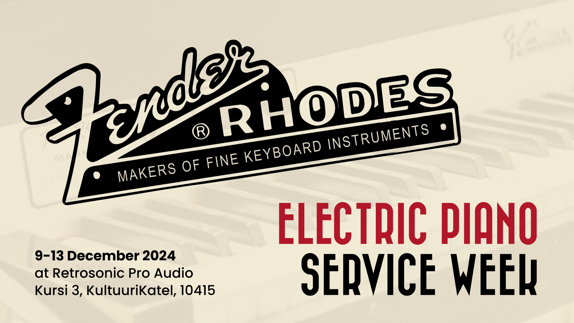 Rhodes Electric Piano Service Week