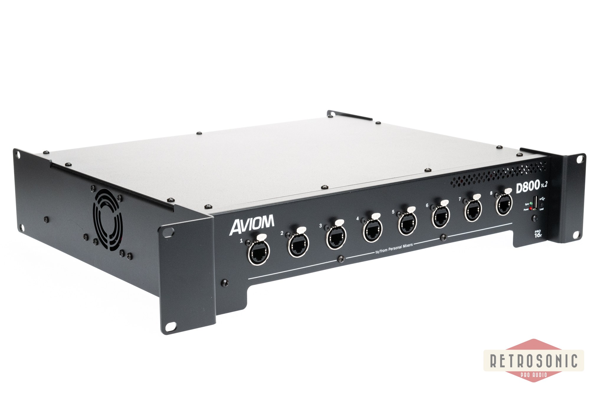 Aviom D800D A-Net Distributor, with A-Net Bridge input and Dante interface