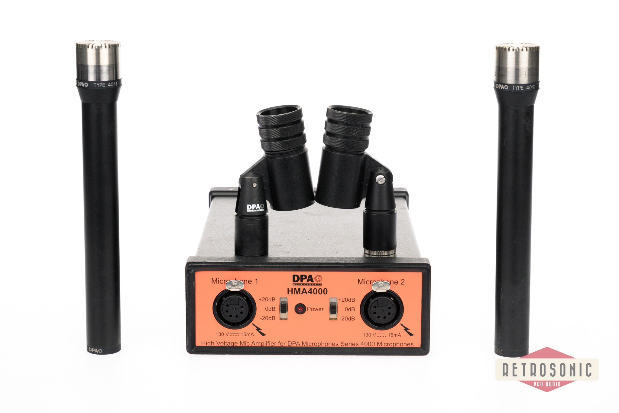 DPA 4041-S Matched Pair with HMA4000 130V Mic Preamp