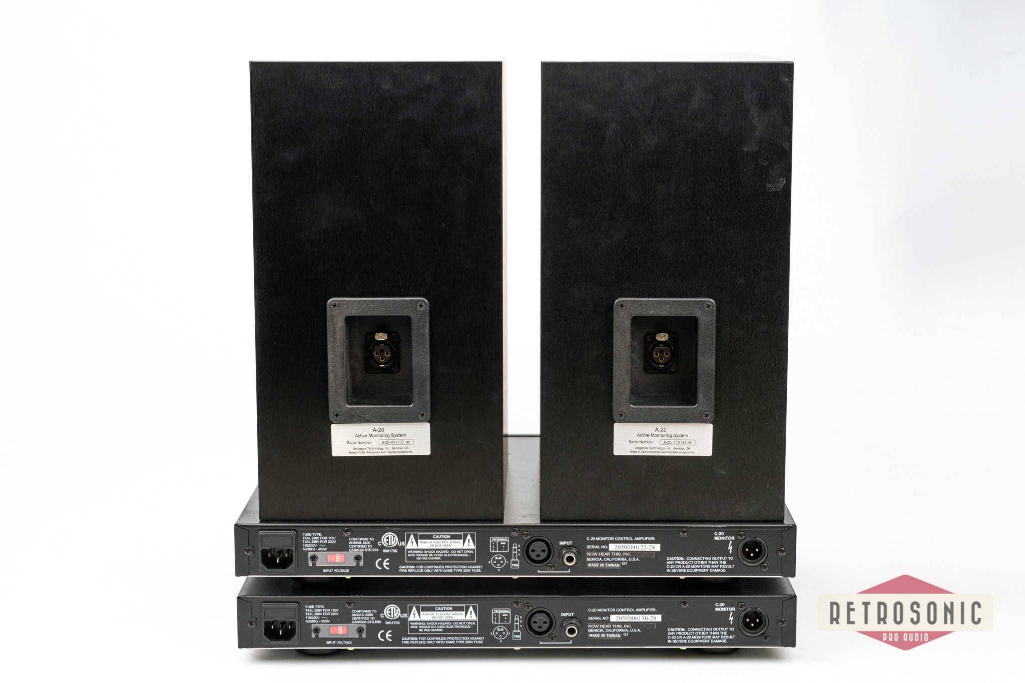 NHT PRO A-20 Monitor Pair With C-20 Amps