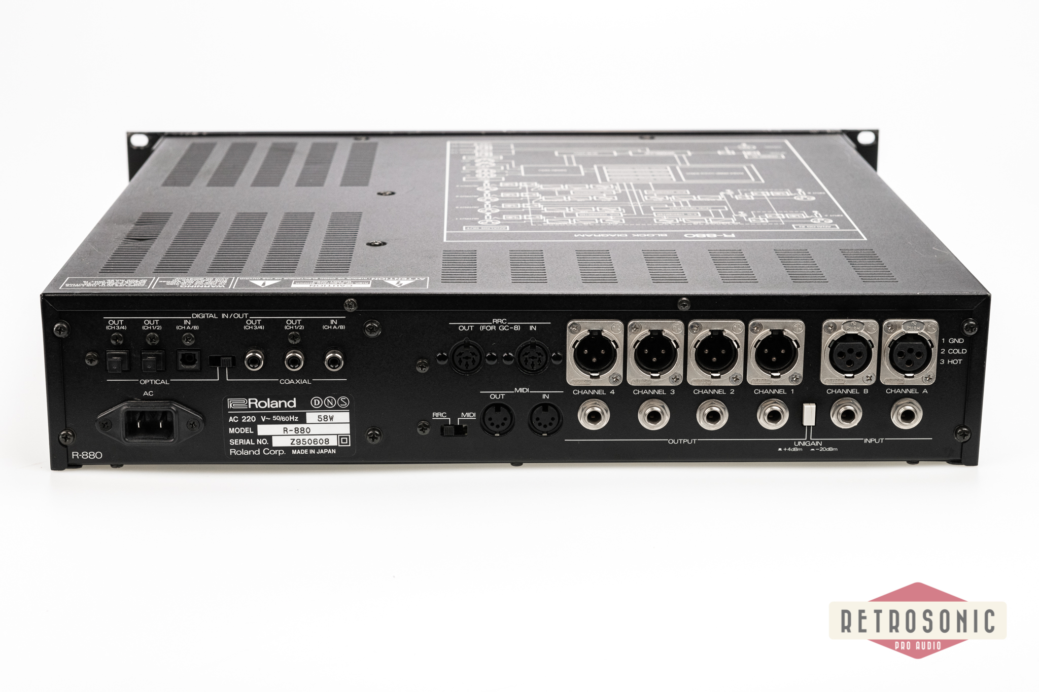 Roland R-880 Digital Reveb w. GC-8 Graphic Controller