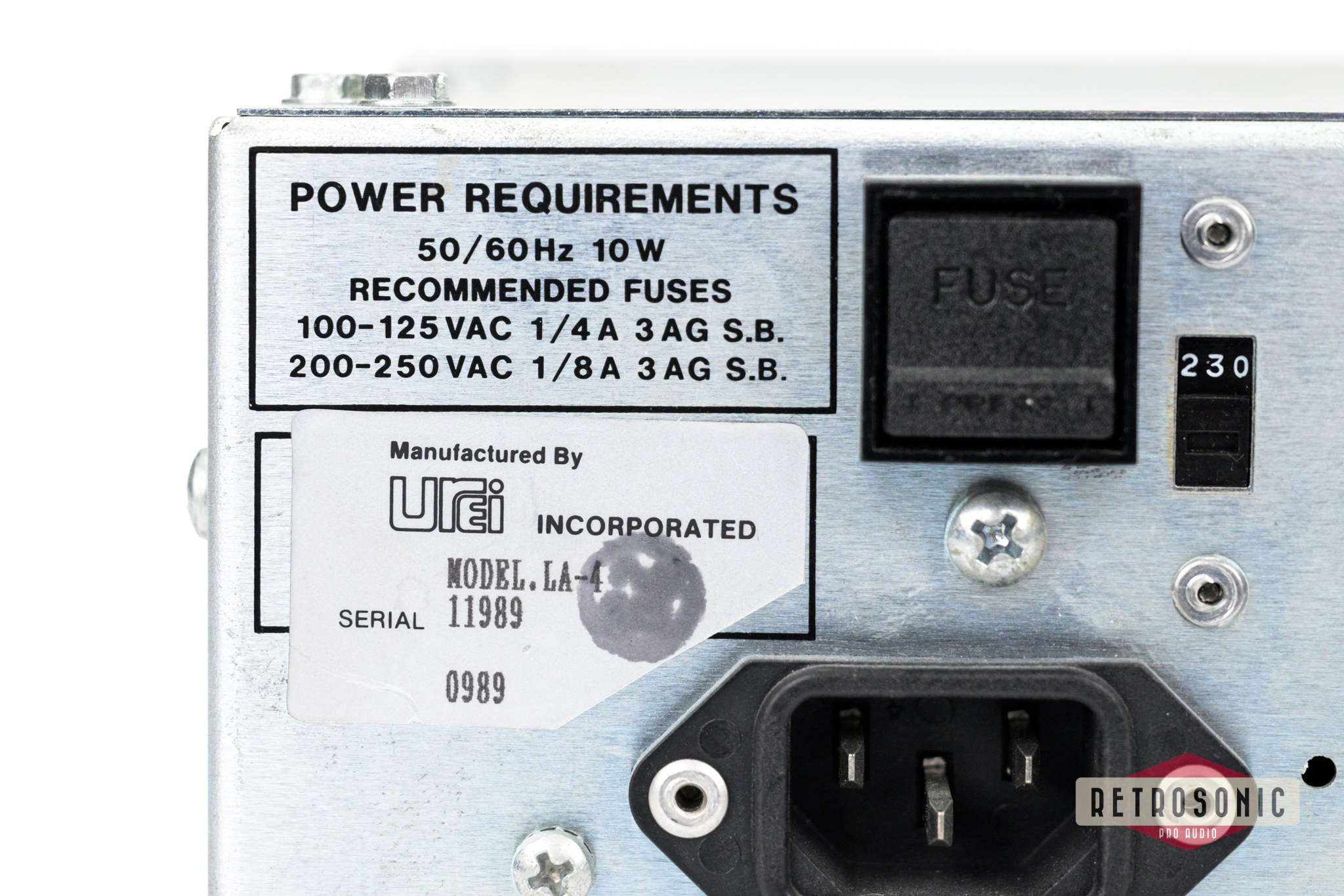 Urei LA-4 Compressor/Limiter Silverface #11989-0989